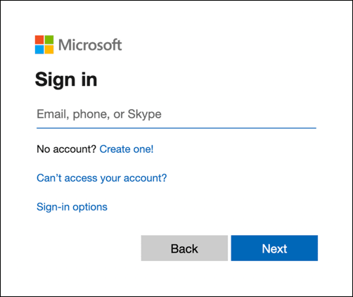 microsoft sign in 